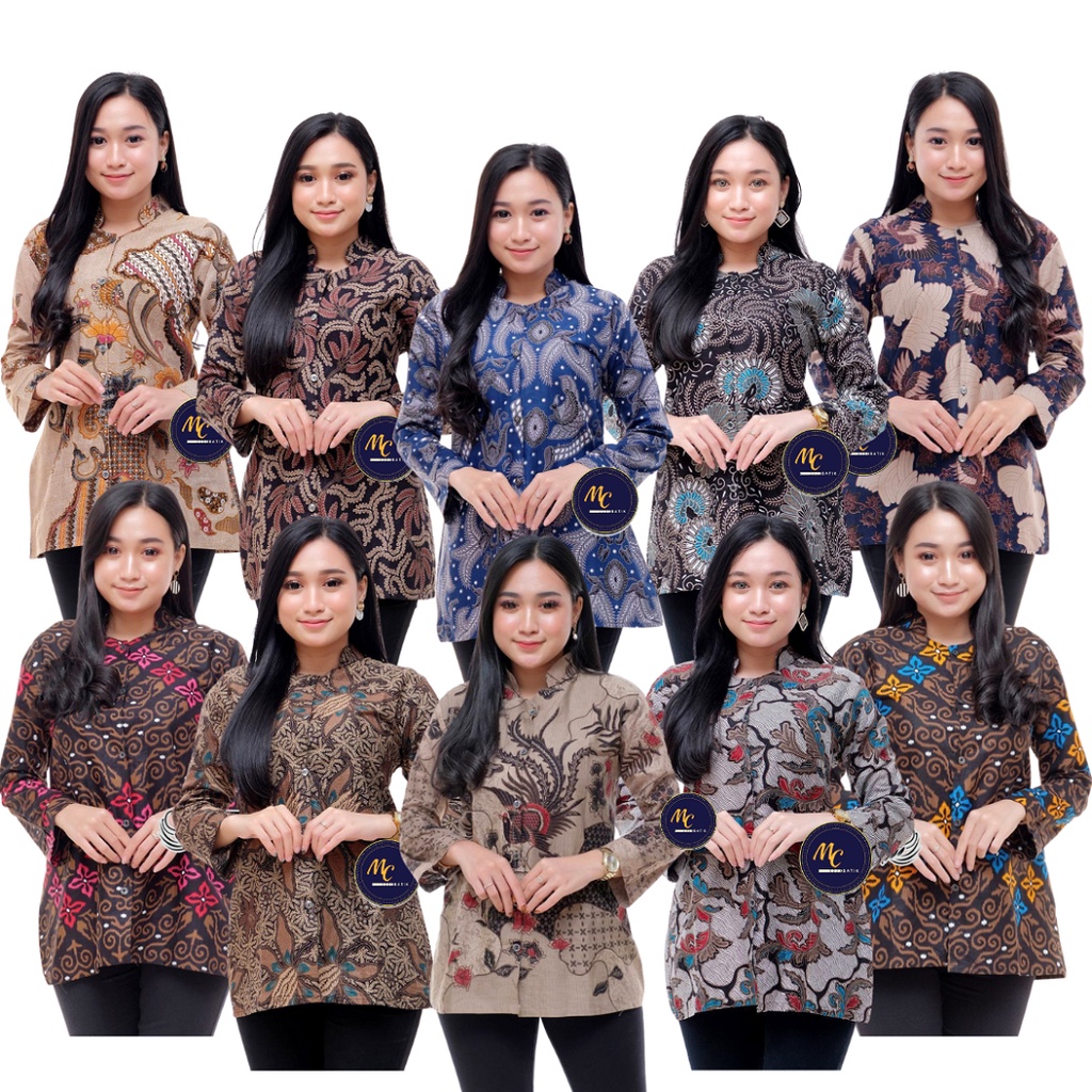 MCbatik | Atasan Batik Blouse Batik Wanita Batik Kantor Kancing Depan