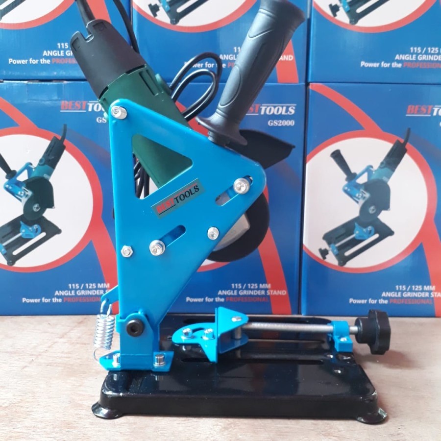 Dudukan Gerinda Stand Grinder Penyangga Mesin Gurinda Tangan Braket Bracket BONUS 1pc Mata Potong Gerinda