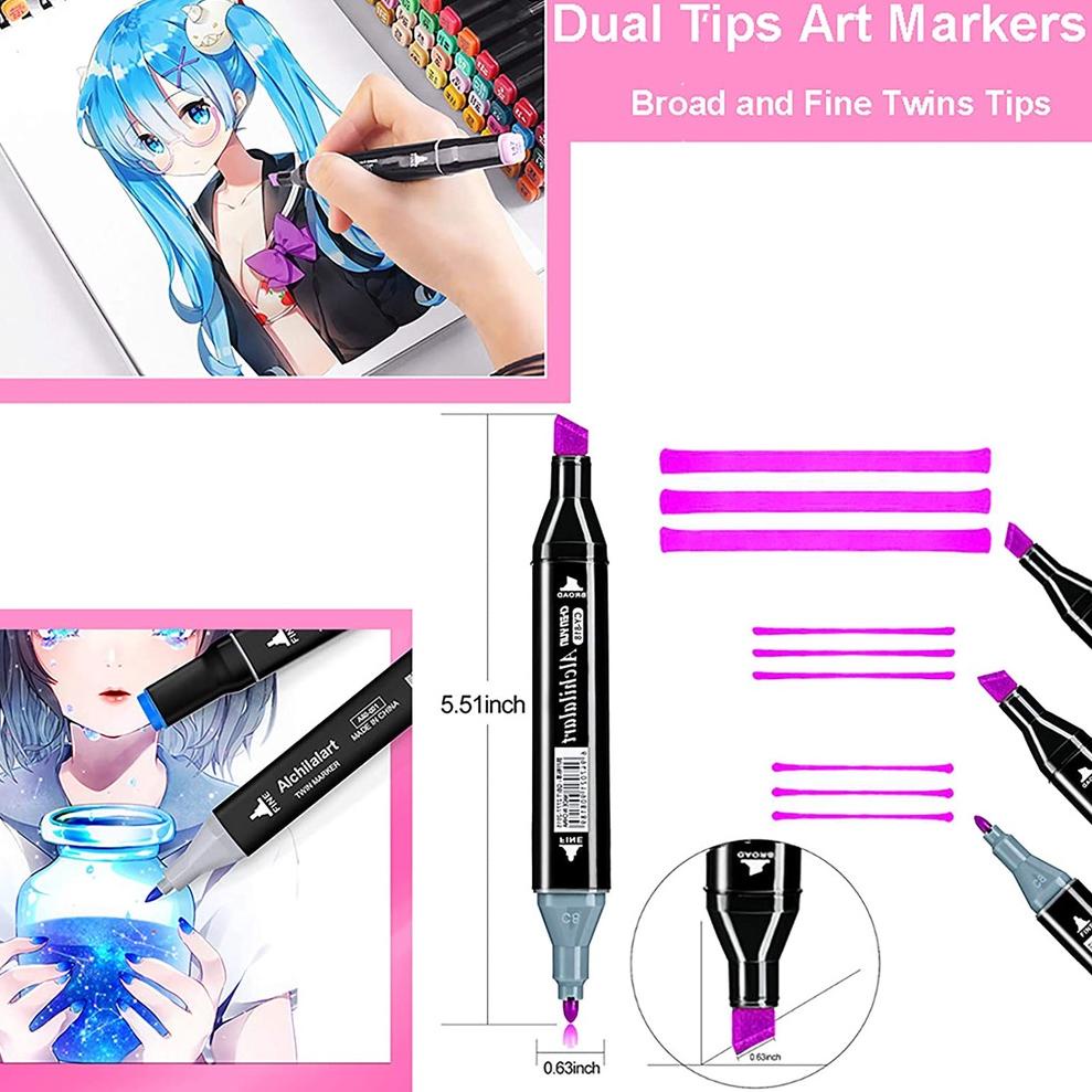 

[KODE PRODUK LYSjk4738] TouchFive 24/36/48/60/80 Warna Sketsa Spidol Umum General Marker Set Animation Markers