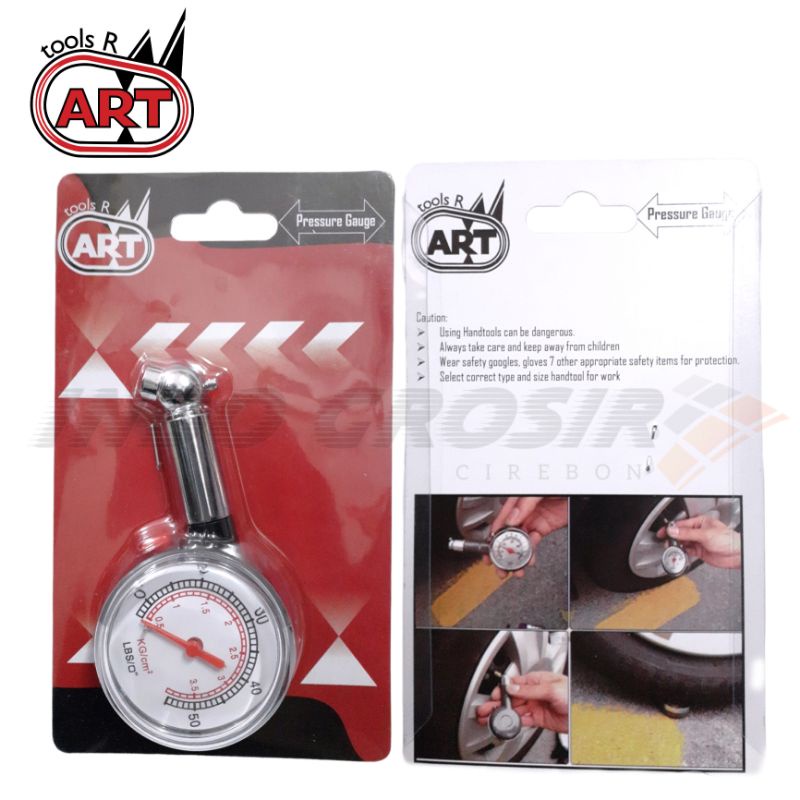 ART Alat Pengukur Angin Ban 50 LBS Lonceng Angin Alat Ukur Tekanan Ban Murah Tire Pressure Gauge