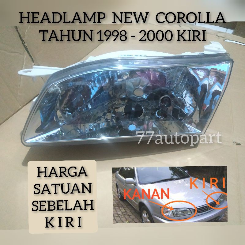 Headlamp lampu besar new corolla 1998 1999 2000 kiri