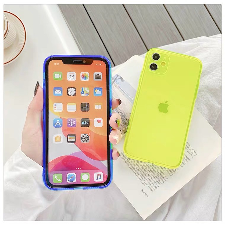 Warna neon TPU case IPhone 11ProMax  Casing  iPhone 6 / 7 / 8 Plus X / XS / XR / Max iPhone Cover