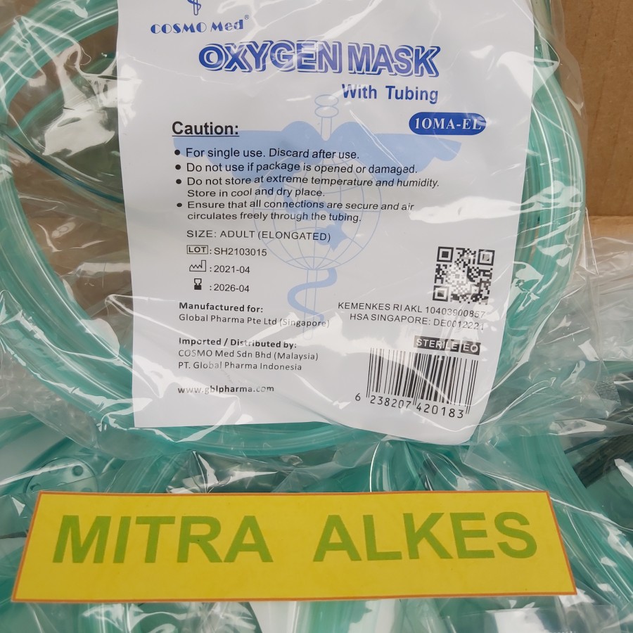 Masker Oksigen Dewasa. ADULT Ogxygen Mask. Masker O2. Ogsigen / Ogxigen Mask.