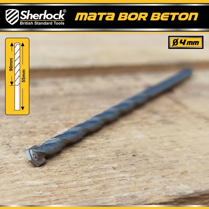 Mata Bor Beton TCT 4 mm Original Sherlock (Tungsten Carbide Tips)