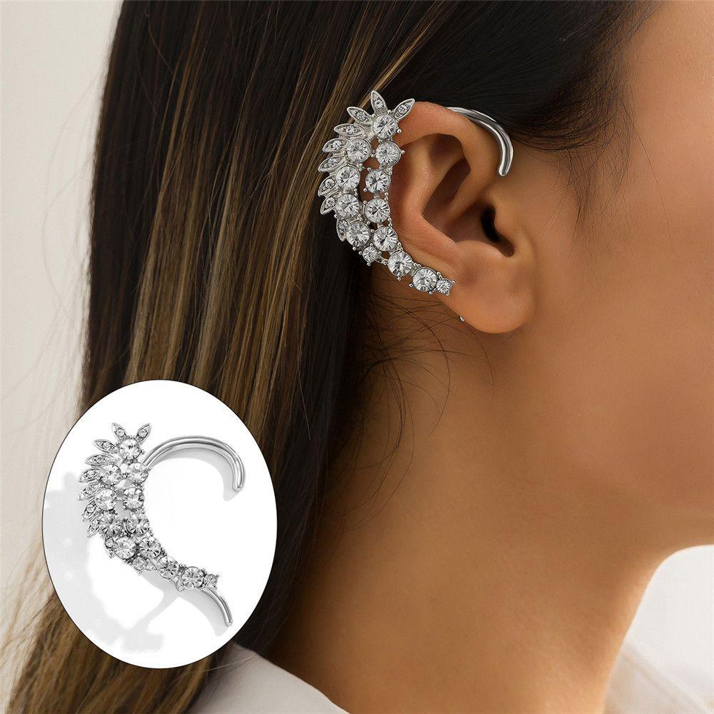 Preva Rhinestones Ear Cuffs Pesta Anting Perhiasan Non Piercing