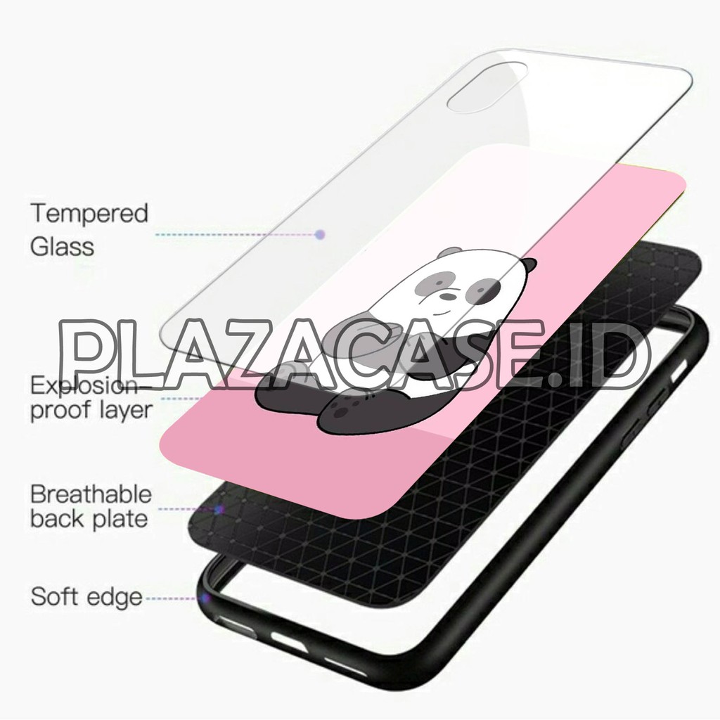 [K26] Soft Case Glass Karakter For Oppo/Vivo/Xiaomi/Samsung/Iphone/Realme