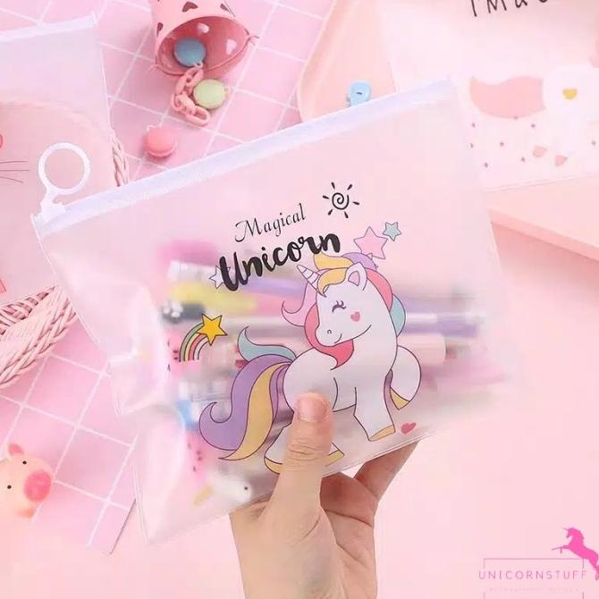 

Map unicorn A5 Tepak pensil unicorn Tempat Masker