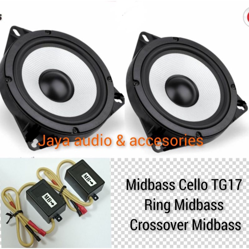 Speaker Midbass TG17+Crossover +Ring Midbass Toyota Dan Jenis Mobil Lain
