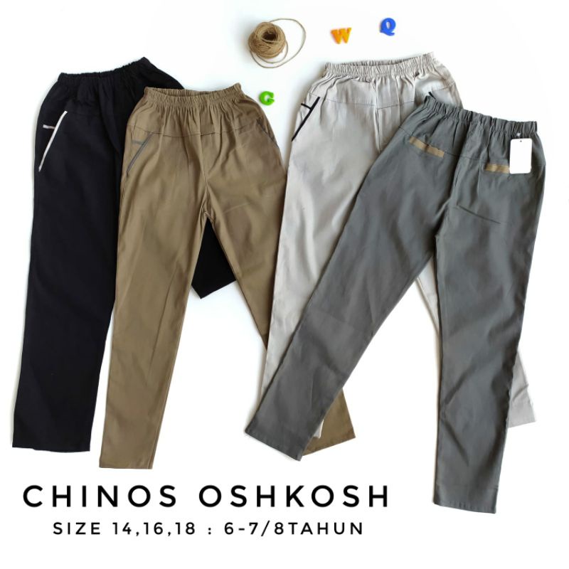 Celana Panjang Chino Chinos Anak Laki Cowok 6 7 8 Tahun Bahan Katun Stretch