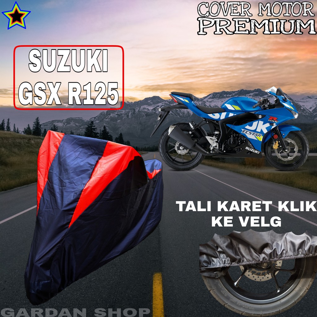 Sarung Motor SUZUKI GSX R125 Hitam MERAH Body Cover Penutup Pelindung Motor Suzuki Gsx PREMIUM