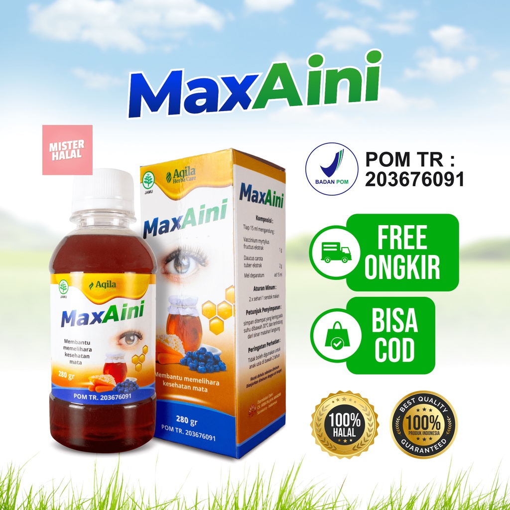 MAXAINI OBAT SEHAT MATA Original Solusi Segala Masalah Mata Asli, Obat Mata Minus, Mata Minus, Mata Merah Berair Katarak Glukoma Rabun Dekat Rabun Jauh 100% Original