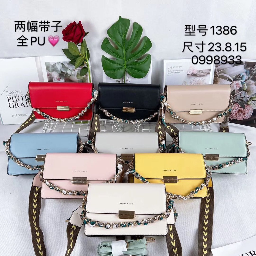 TAS SELEMPANG IMPORT WANITA CK CnK FASHION WANITA 1386 - 23cm 3 tali