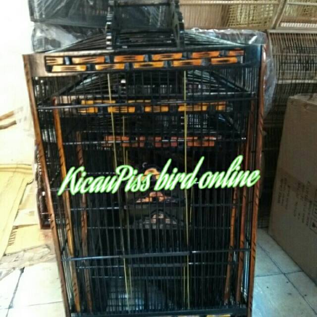 Kandang burung kotak model ukiran no 3