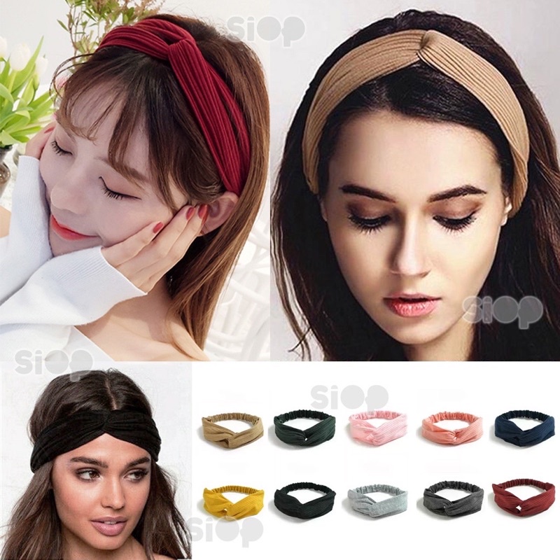 bando simpul karet / bando bandana korea / bando karet korea / bando bludru