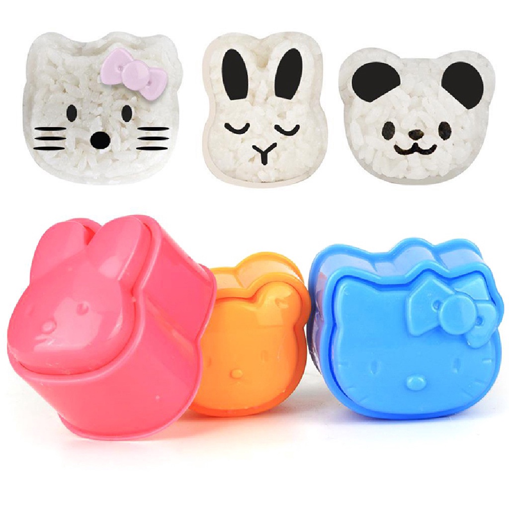 

Cetakan Nasi Karakter isi 3 pcs / Sushi Bentuk Kartun Beruang / Peralatan Dapur