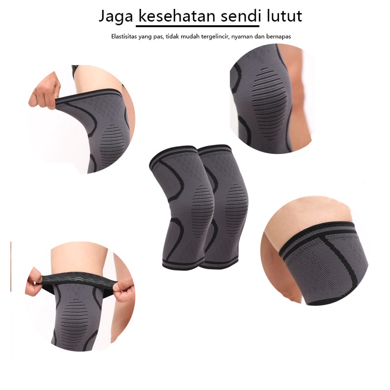 Knee Support Knee Brace Fitness Running Deker Lutut Knee Pad Kneepad Knee Support Brace Nylon Deker Lutut Knee Pad Pelindung Lutut Compression Pad Elastis Big Sale