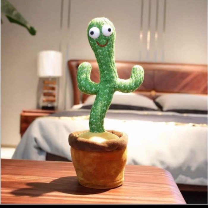 TokoPapin Mainan Boneka Kaktus Goyang Bicara Menari Mainan Anak Bayi Cactus