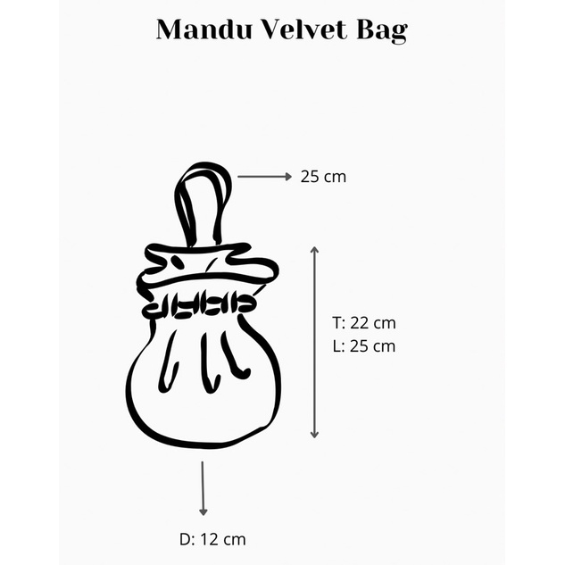 MIMOSA - Mandu Velvet Bag (Tas Wanita / Tas selempang)