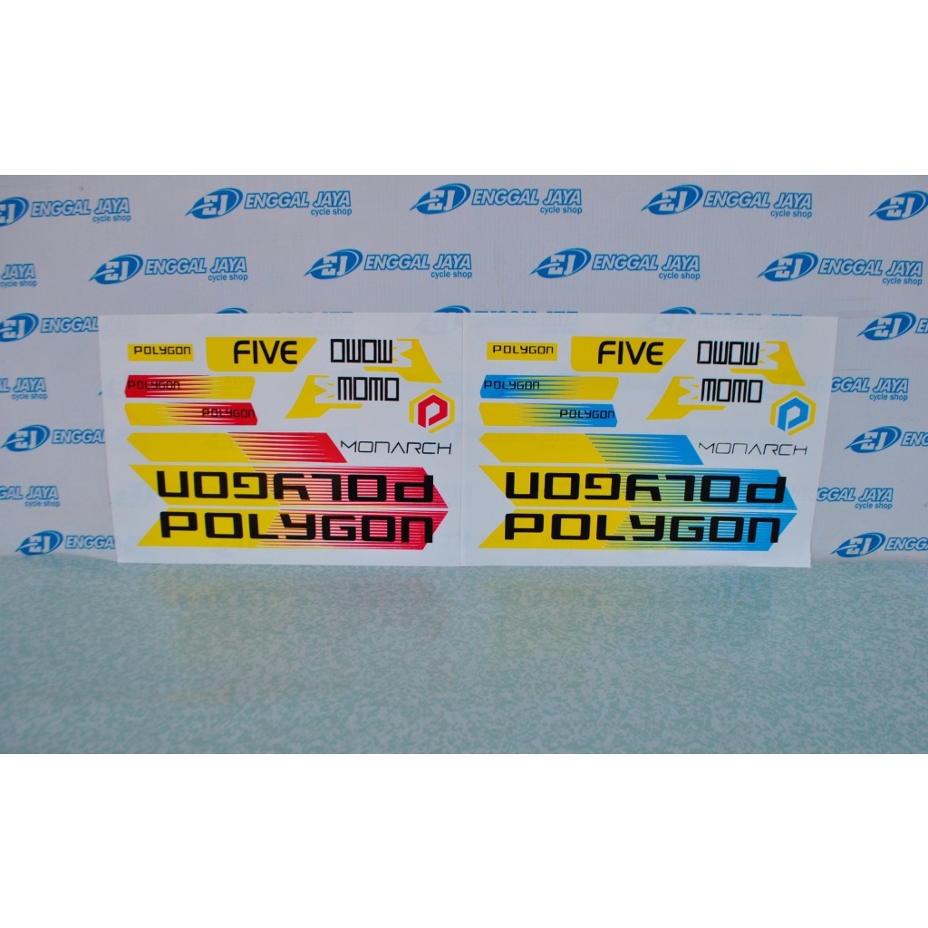 Decal Sticker Stiker Sepeda Polygon Monarch Five 5 Ukuran Besar Sepeda MTB Hybrid Roadbike Balap Min