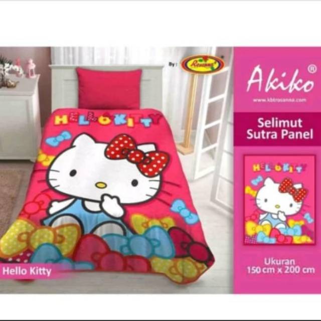 Selimut rosanna akiko sutra Panel uk 150x200 Hello Kitty
