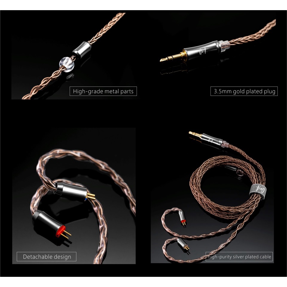 Qoa Adonis CNC Earphone In Ear Bahan Resin + Kayu 10mm DD + 2BA Hybrid Driver Unit HIFI Dengan Kabel 2pin