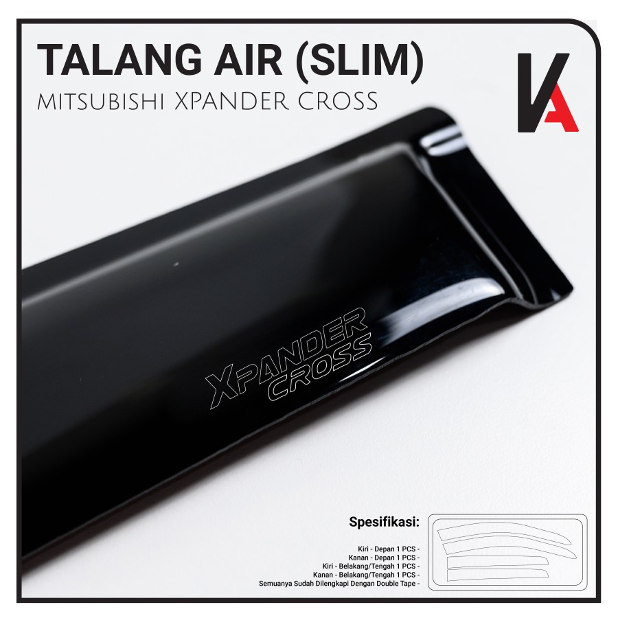 TALANG AIR PINTU MOBIL MITSUBISHI XPANDER CROSS MODEL SLIM AKRILIK