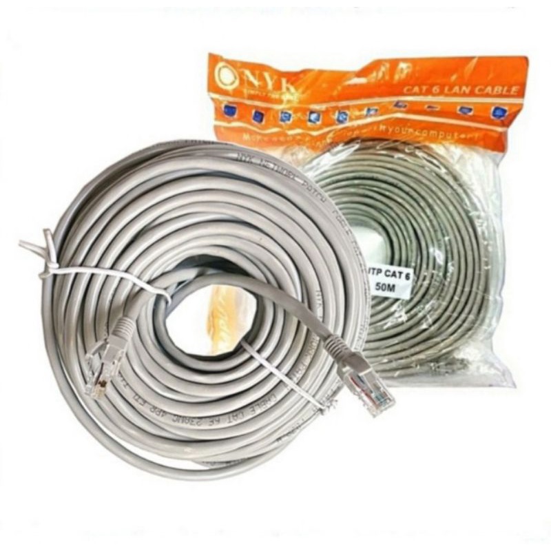 kabel jaringan lan cat6 60m nyk kabel lan cat6