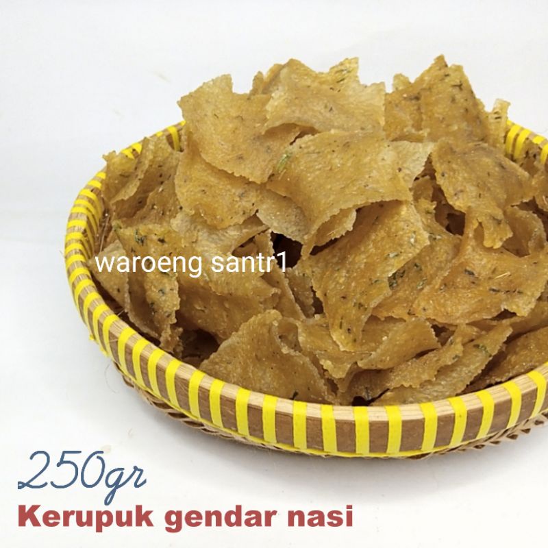 

Kerupuk gendar legendar nasi mentah gurih nagih 250gram