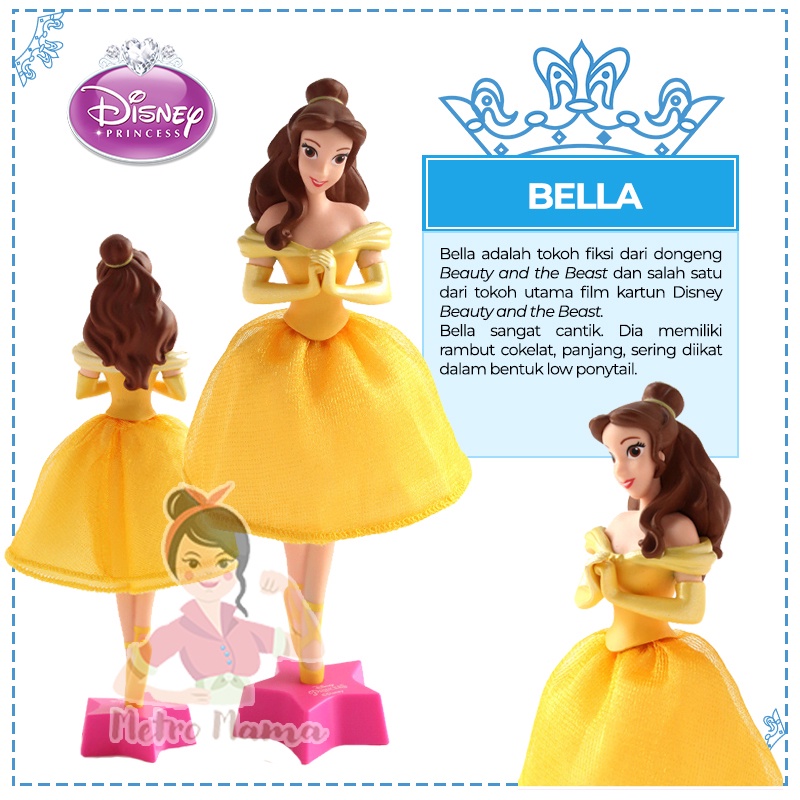 Pulpen Miniatur 3D Putri Disney/ Fairy Tale Princess Action Figure Pen/ Cake Topper Original Disney