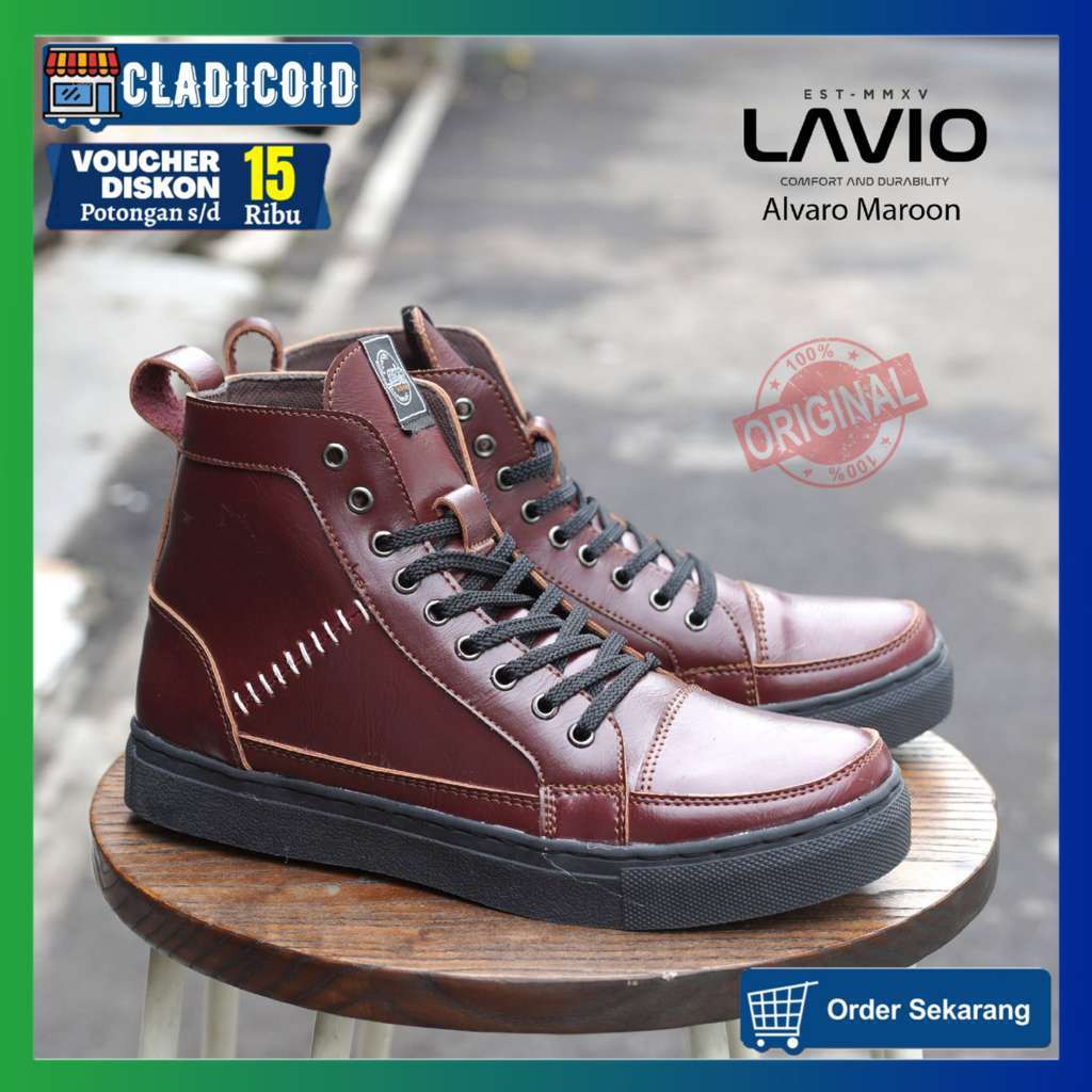 SEPATU SNEAKERS PRIA ORIGINAL MODEL KEREN DAN TRENDI SNEAKERS OUTDOOR LAVIO ALVARO WARNA PUTIH