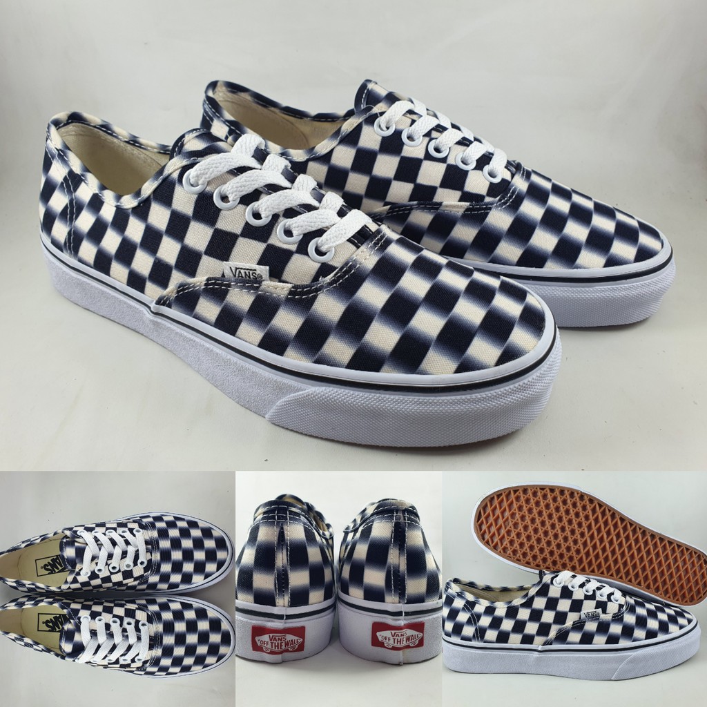 vans authentic blur checkerboard