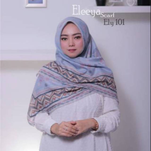 HIjAB SEGIEMPAT MOTIF ELY 101 || Eleeya Scarf