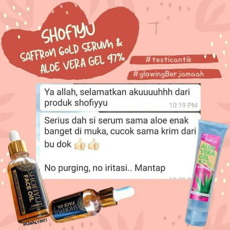 ALOEGEL / ALOEVERA SHOOTING GEL BY SHOFIYU ( melembabkan kulit / mengobati jerawat / mengatasi rambut rusak,patah,rontok ) Javahills mumtaz