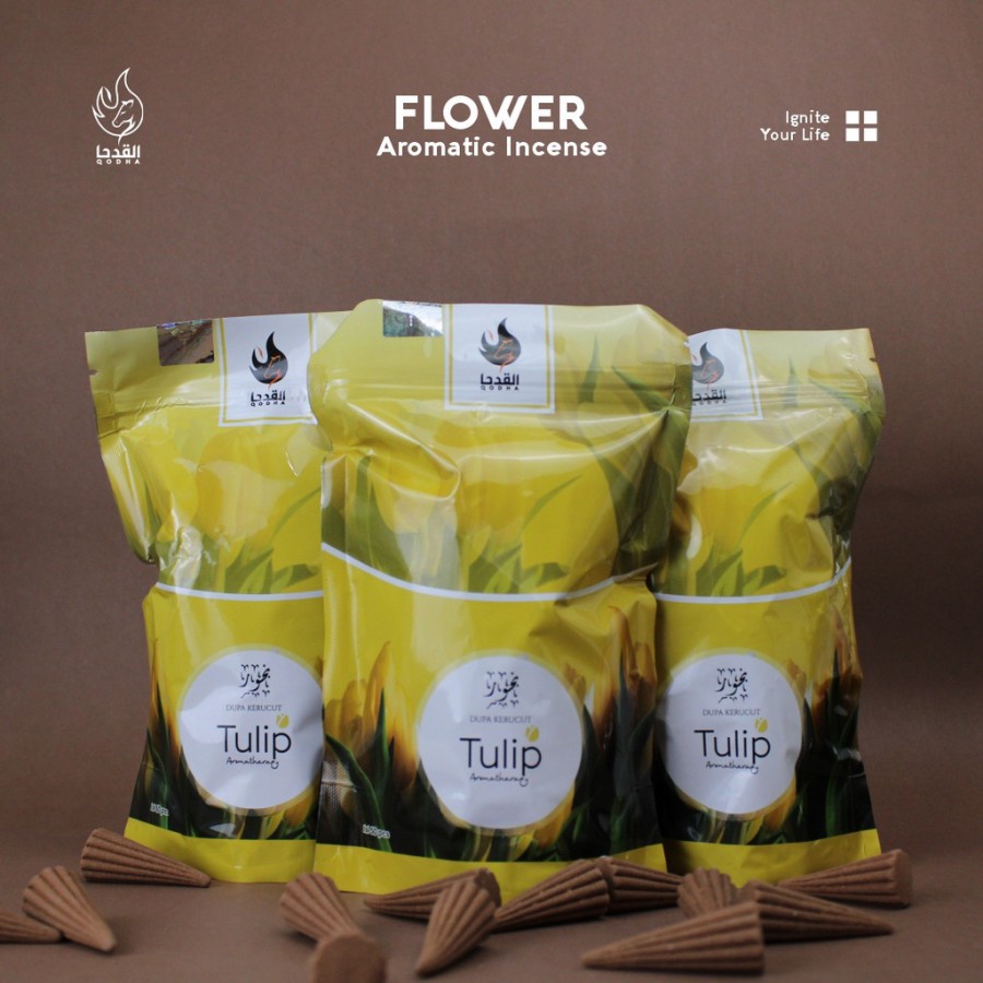 Bukhur Buhur Dupa Kerucut Aromaterapi Qodha isi 50 Pcs Aroma TULIP