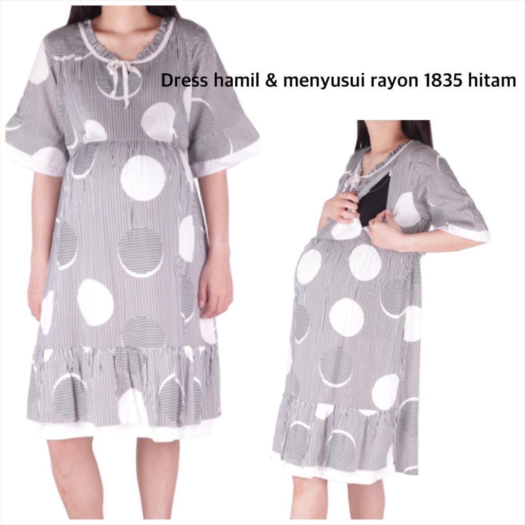 Dress Hamil &amp; Menyusui Rayon 1835