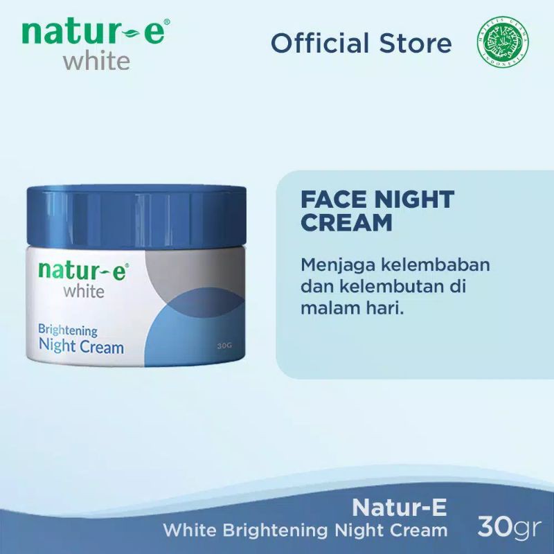 NATUR-E white series night cream natur e cream malam untuk melembabkan mencerahkan dan memutihkan