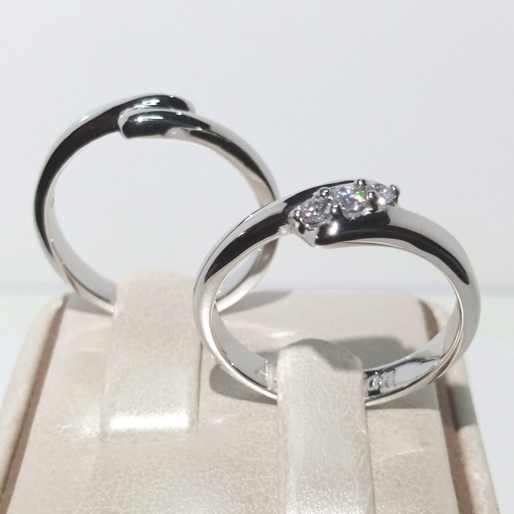 Cincin Tunangan Couple Perak Asli Ukir Nama A52