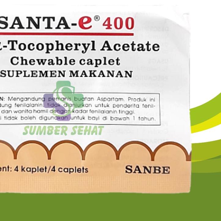 ✾ SANTA E 400 MG STRIP 4 TABLET ➷