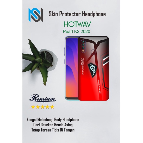Isi 2pcs Garskin Hp Hotwav Pearl K2 2020 motif rog - Free Custom Motif