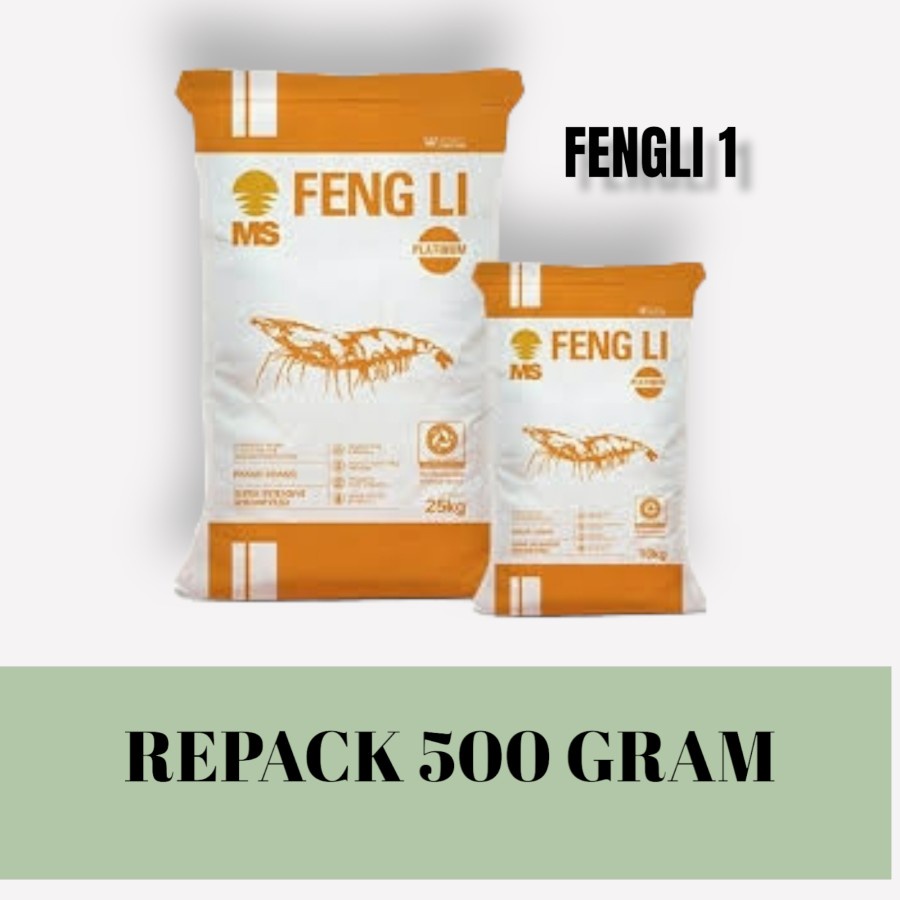FENGLI 1 500 GRAM PAKAN TENGGELAM PELET UDANG LOBSTER AIR TAWAR