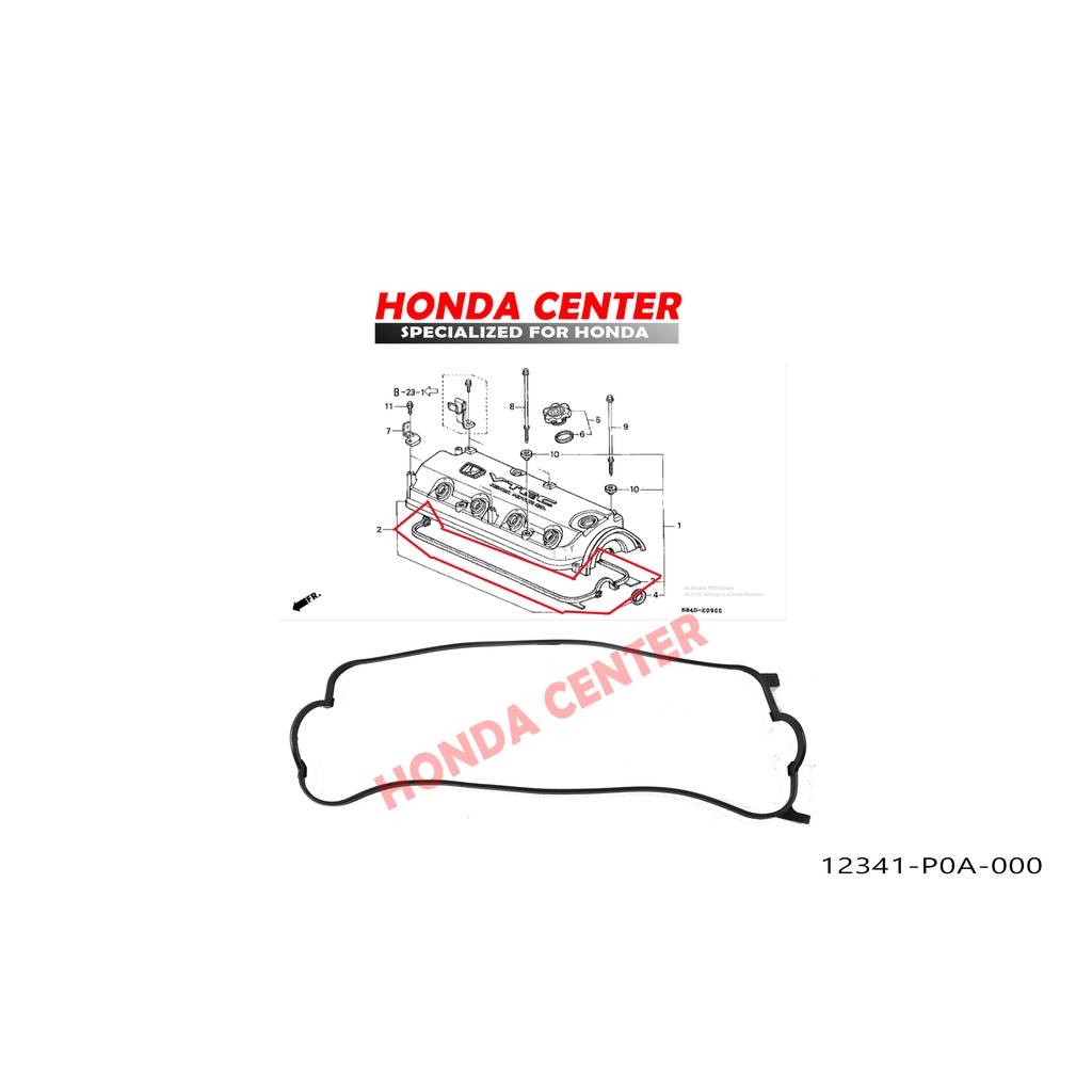 Packing paking perpak karet tutup cover klep cylinder head accord cielo vtec accord vti odyssey ra6 1996 1997 1998 1999 2000 2001 2002 2003 12341-P0A