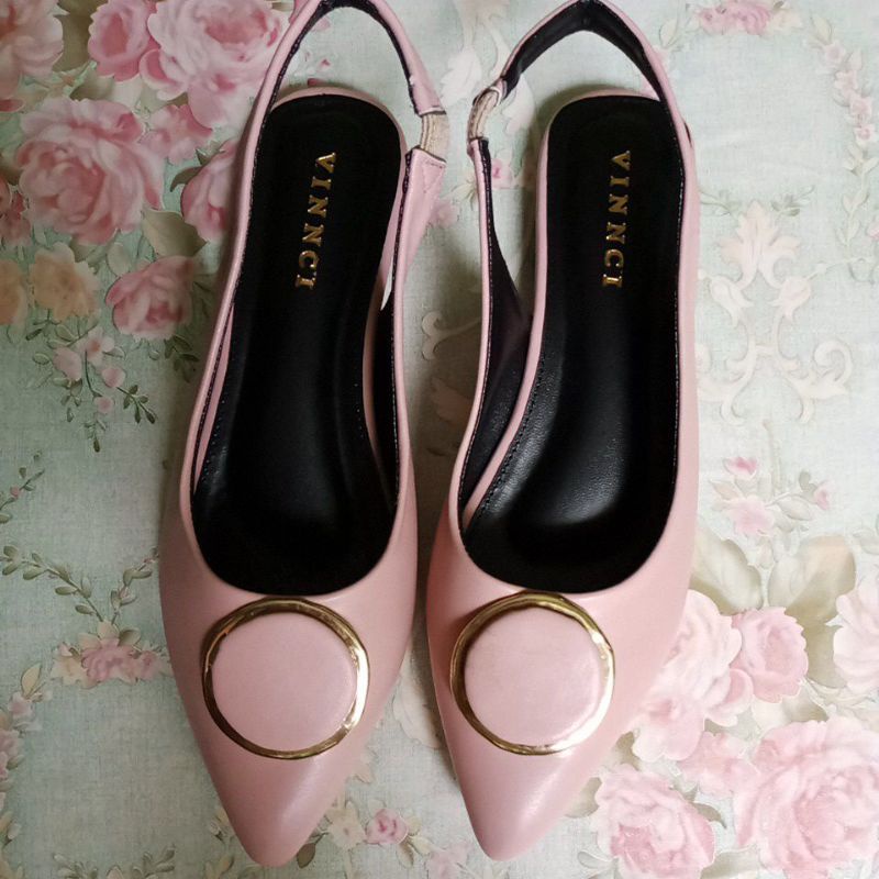 Sandal flat wanita Vinnci Alorra-Pink