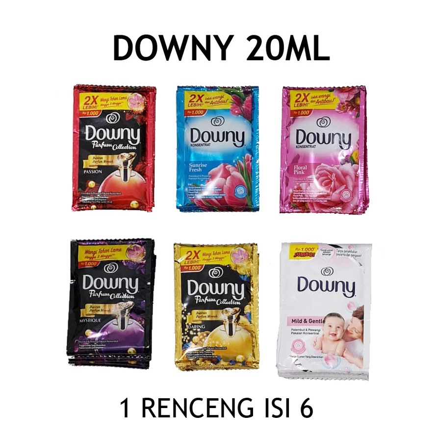 DOWNY [20ML] PEWANGI PAKAIAN 1 RENCENG ISI 6