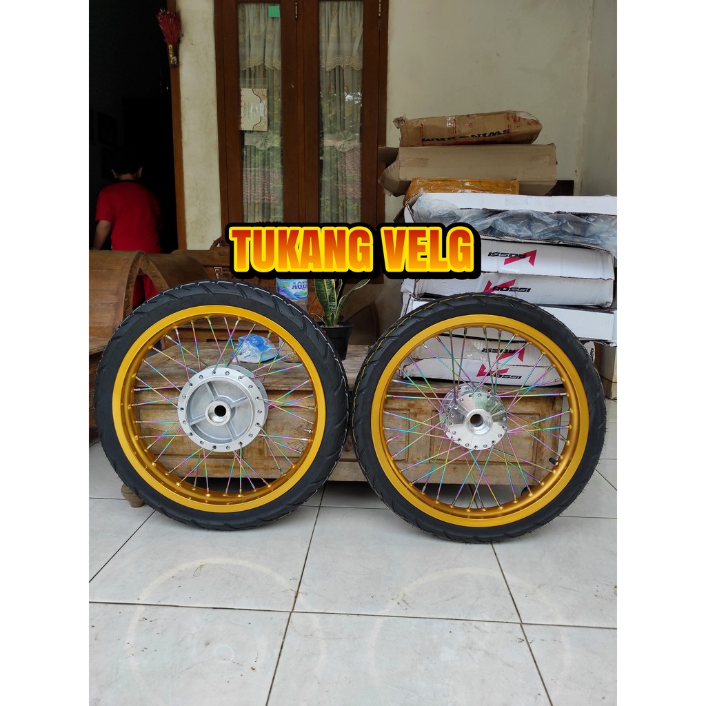 Velg Verza ring 17 jari jari tapak lebar 185/215 sepaket plus ban
