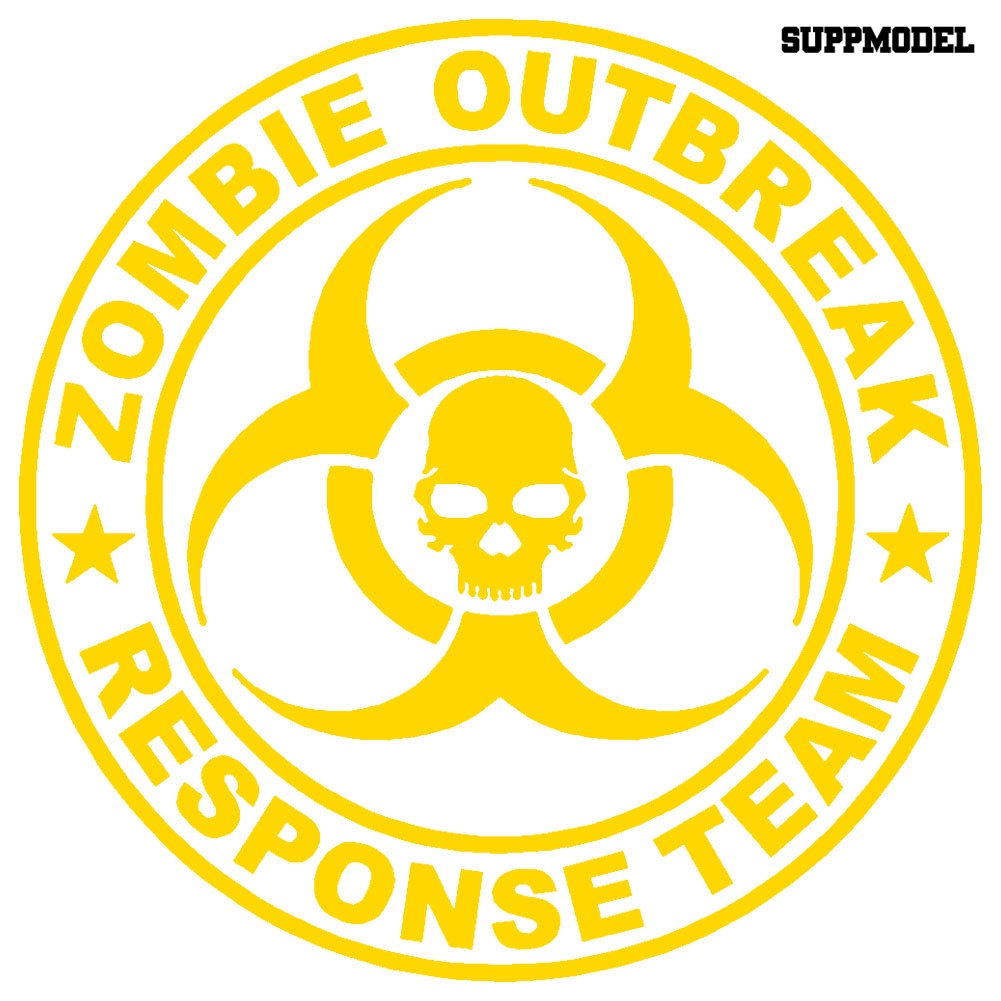 Stiker Reflektif Tema Zombie Outbreak Response Team Untuk Mobil