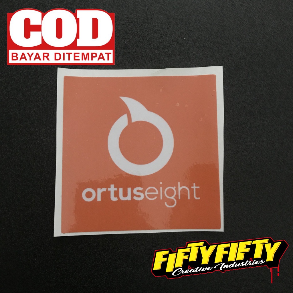 Stiker Print Cut ORTUSEIGHT Stiker Printing Laminasi Glossy Stiker Motor Mobil Helm Sudah Membentuk Pola Desain