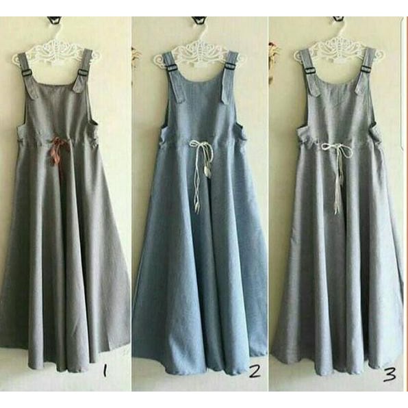 Hijab Muslim Wanita Jumpsuit Jampsuit Overall Dress Dres Cape Overal - Hitam