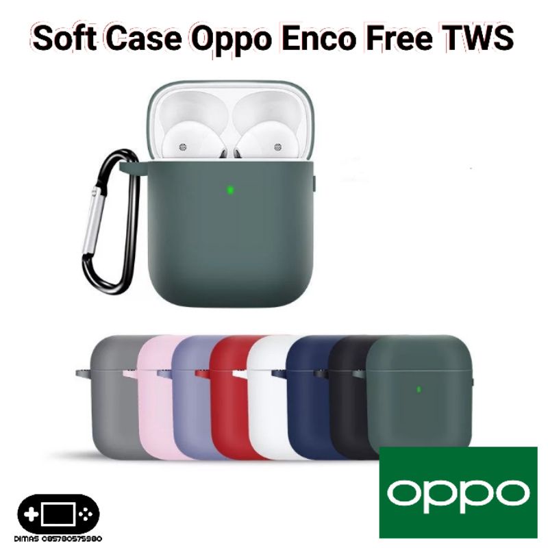 Soft Case Silikon TWS Oppo Enco Free 1 + carabiner