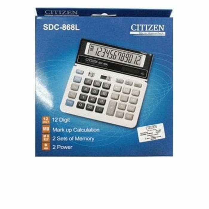 

Calculator Citizen 12 Digit 868 L