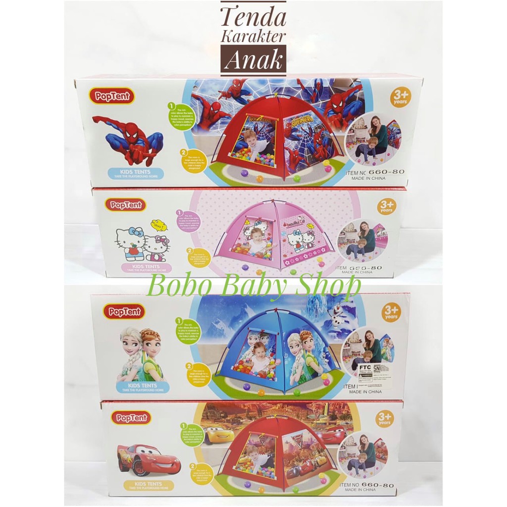 TD01 Tenda Anak Karakter - Tenda Bermain Anak - Rumah Mainan